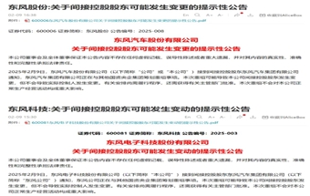 东风系、兵装系上市公司密集公告！