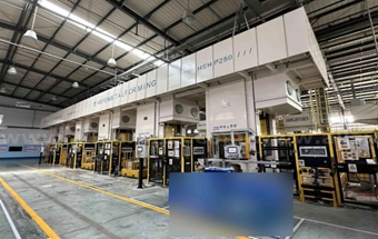 优惠出售！合肥锻压的高速精密成形液压机自动化生产线，包含6台250T油压机